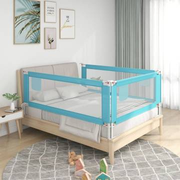  Toddler Safety Bed Rail Blue 100x25 cm Fabric