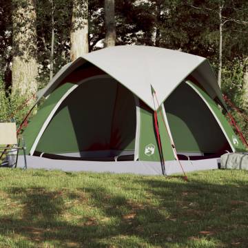  Camping Tent Cabin 4-Person Green Waterproof