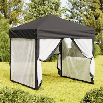  Folding Party Tent with Sidewalls Anthracite 2x2 m