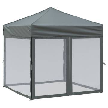  Folding Party Tent with Sidewalls Anthracite 2x2 m