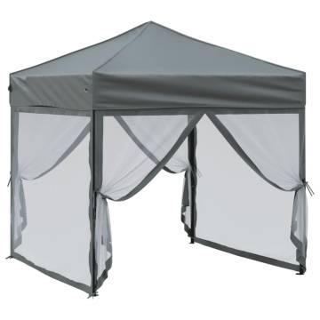  Folding Party Tent with Sidewalls Anthracite 2x2 m