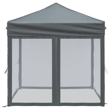  Folding Party Tent with Sidewalls Anthracite 2x2 m