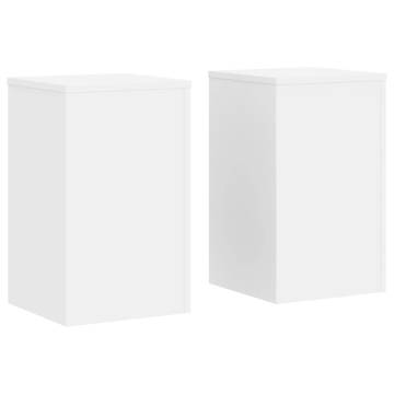  Plant Stands 2 pcs White 30x30x50 cm Engineered wood