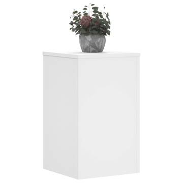  Plant Stands 2 pcs White 30x30x50 cm Engineered wood