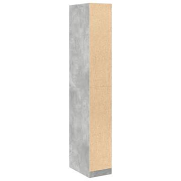  Wardrobe Concrete Grey 30x50x200 cm Engineered Wood