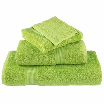  6 Piece Premium Towel Set SOLUND Apple Green 600 gsm