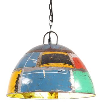  Industrial Vintage Hanging Lamp 25 W Multicolour Round 41cm E27