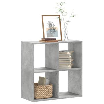  Bookcase Concrete Grey 68.5x32x68.5 cm Engineered Wood