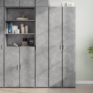  Highboard Concrete Grey 30x42.5x185 cm Engineered Wood