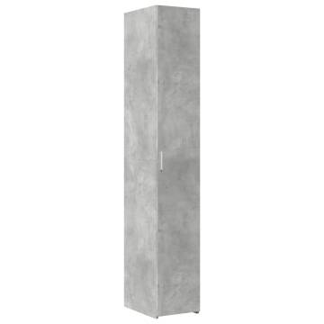  Highboard Concrete Grey 30x42.5x185 cm Engineered Wood