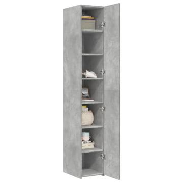  Highboard Concrete Grey 30x42.5x185 cm Engineered Wood