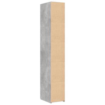  Highboard Concrete Grey 30x42.5x185 cm Engineered Wood