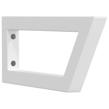  Shelf Brackets for Washbasin 2 pcs White Trapezium Steel