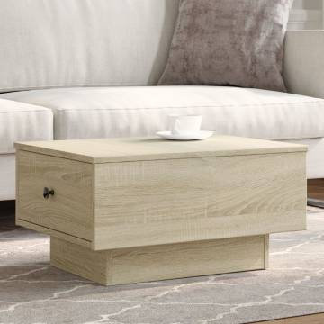  Coffee Table Sonoma Oak 60x45x31 cm Engineered Wood