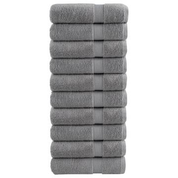  Premium Bath Towels SOLUND 10pcs Grey 100x150cm 600gsm