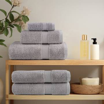  Premium Bath Towels SOLUND 10pcs Grey 100x150cm 600gsm