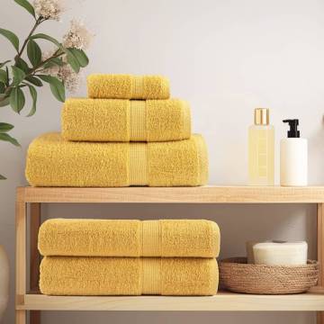  Premium Hand Towels SOLUND 4pcs Gold 50x100cm 600gsm