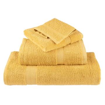  Premium Hand Towels SOLUND 4pcs Gold 50x100cm 600gsm