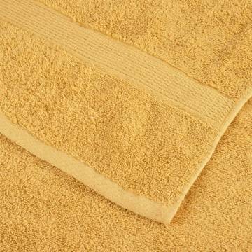  Premium Hand Towels SOLUND 4pcs Gold 50x100cm 600gsm