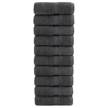  Premium Soap Towels SOLUND 10pcs Anthracite 30x30cm 600gsm