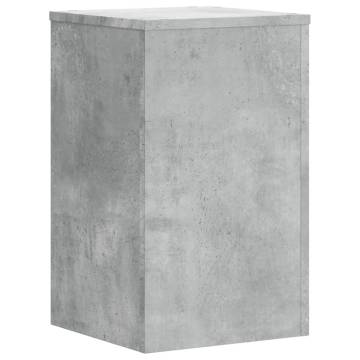  Plant Stands 2 pcs Concrete Grey 30x30x50 cm Engineered wood