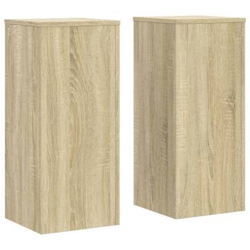  Plant Stands 2 pcs Sonoma Oak 30x30x70 cm Engineered wood