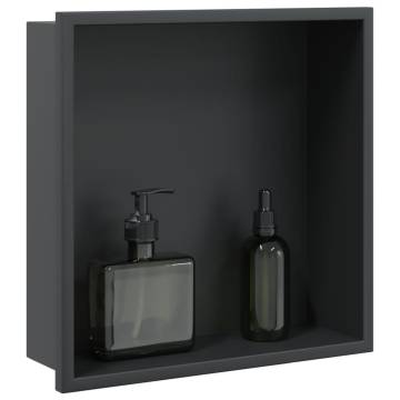  Shower Niche Matt Black 32x32x9 cm Stainless Steel