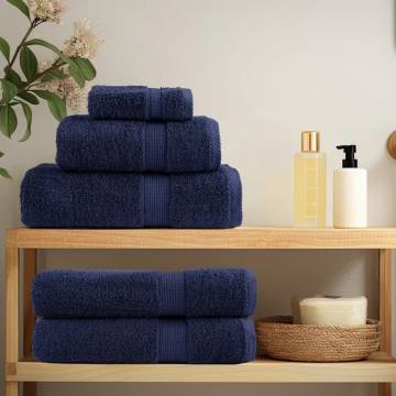  Premium Bath Towels SOLUND 2pcs Navy Blue 100x150cm 600gsm