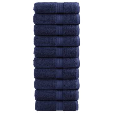  Premium Guest Towels SOLUND 10pcs Navy Blue 30x50cm 600gsm