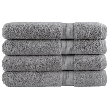  Premium Towels SOLUND 4pcs Grey 100x200cm 600gsm