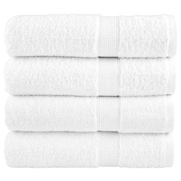  Premium Bath Towels SOLUND 4pcs White 100x150cm 600gsm