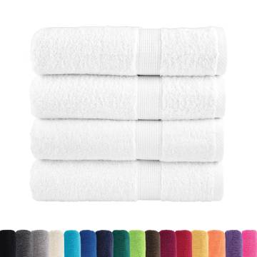  Premium Bath Towels SOLUND 4pcs White 100x150cm 600gsm