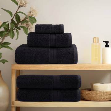  Premium Sauna Towels SOLUND 2 pcs Black 80x200 cm 600 gsm