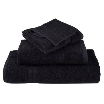  Premium Sauna Towels SOLUND 2 pcs Black 80x200 cm 600 gsm