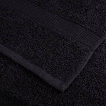  Premium Sauna Towels SOLUND 2 pcs Black 80x200 cm 600 gsm