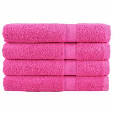  Premium Sauna Towels SOLUND 4 pcs Pink 80x200 cm 600 gsm