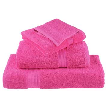  Premium Sauna Towels SOLUND 4 pcs Pink 80x200 cm 600 gsm