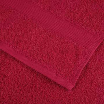  Premium Towels SOLUND 10 pcs Red 100x200 cm 600 gsm