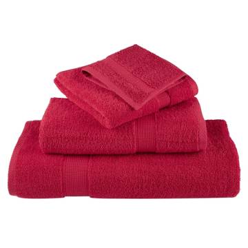  Premium Hand Towels SOLUND 10 pcs Red 50x100 cm 600 gsm