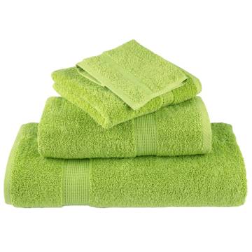  Premium Hand Towels SOLUND 2 pcs Apple Green 50x100 cm 600 gsm