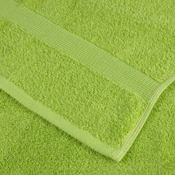  Premium Hand Towels SOLUND 2 pcs Apple Green 50x100 cm 600 gsm