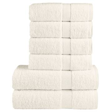  6 Piece Premium Towel Set SOLUND Cream 600 gsm