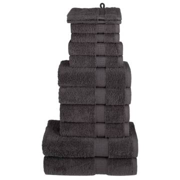  12 Piece Premium Towel Set SOLUND Anthracite 600 gsm