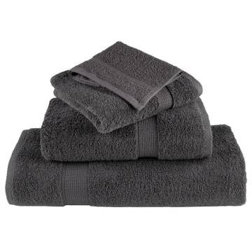  12 Piece Premium Towel Set SOLUND Anthracite 600 gsm