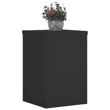  Plant Stands 2 pcs Black 25x25x35 cm Engineered Wood