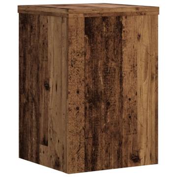  Plant Stands 2 pcs Old Wood 25x25x35 cm Engineered Wood