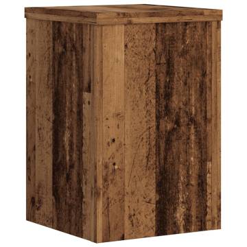  Plant Stands 2 pcs Old Wood 25x25x35 cm Engineered Wood