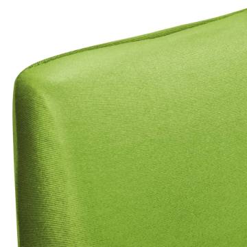 Straight Stretchable Chair Cover 4 pcs Green