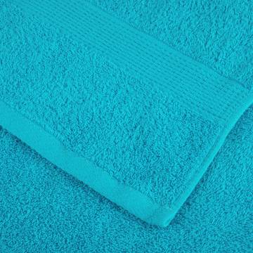  Premium Guest Towels SOLUND 10 pcs Turquoise 30x50 cm 600 gsm