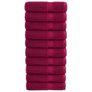  Premium Shower Towels SOLUND 10pcs Bordeaux 70x140cm 600gsm